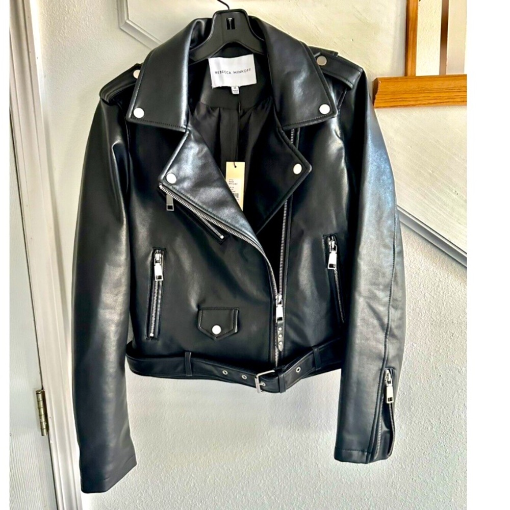 NEW REBECCA MINKOFF LEATHER BIKER JACKET!! It’s hot🔥‼️❣️